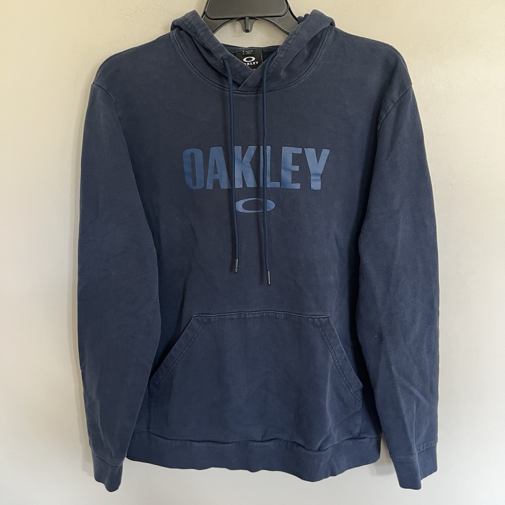 Oakley Men's Navy Blue Graphic Hoodie Sweatshirt Size Medium Casual‎ Outdoors